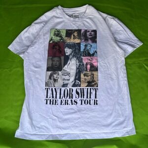 Taylor Swift The Eras Tour T Shirt White Cotton Size S 2023‎ Concert Merch